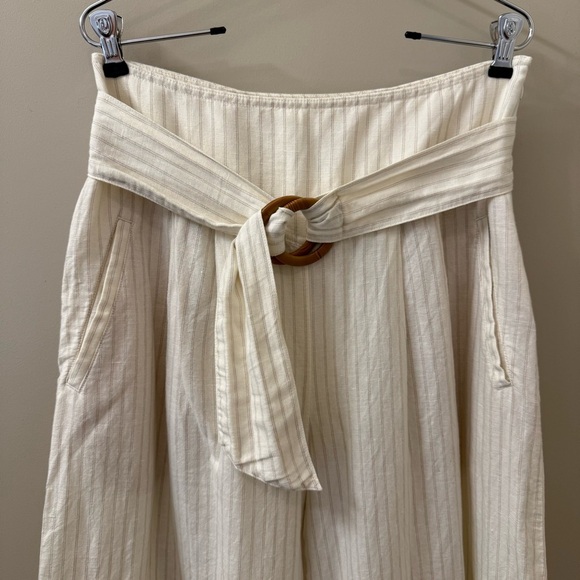 Anthropologie Palm Beach Belted Culotte pants linen cotton blend size 4 boho - Picture 6 of 13